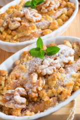 Apple Walnut streusel cake