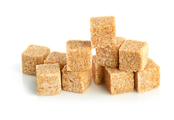 Brown cane sugar cubes