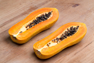 papaya - half cut