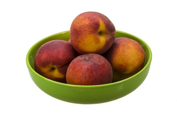 Ripe bright peaches