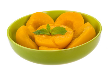 Fototapeta na wymiar Marinated peaches