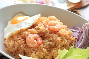 Indonesian food, seafood fried rice Nasi Goreng