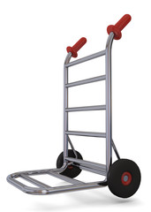 Hand truck with cardboard boxes - 3D