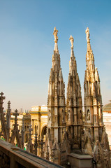 Fototapeta na wymiar View of Milan Cathedral in Italy