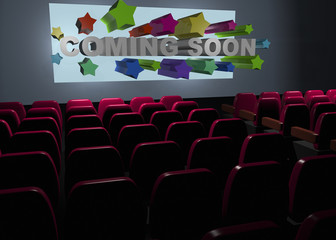 Obraz premium CINEMA COMING SOON - 3D