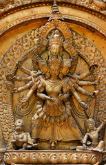Brazen relief, sculpture of Shiva the destroyer