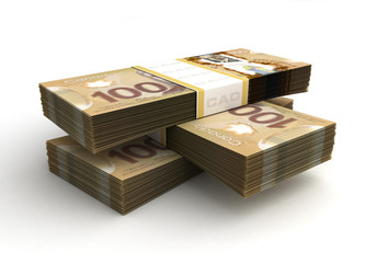 Stack of Canadian Dollar