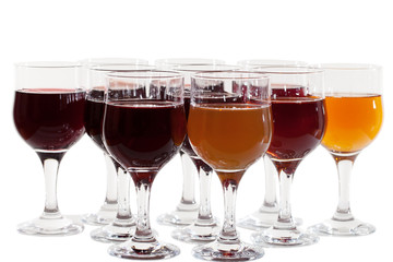 Different wines.