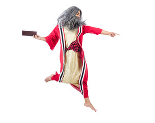 Old wizard isolated on the white background