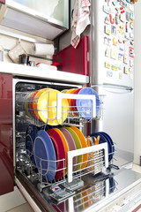 Open dishwasher
