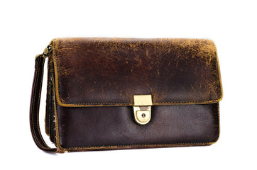 Fototapeta premium Used mens wrist brown bag