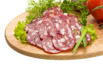 Fresh ripe salami