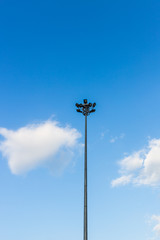 street light on the blue sky with cloud