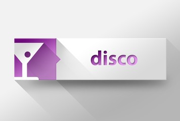 3d Disco concept flat design, illustration