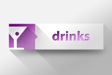 3d Drinks flat design, illustration