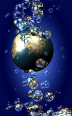 Obraz na płótnie Canvas Bubbles Globus