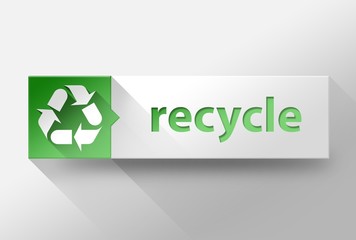 3d Recycle flat design, illustration