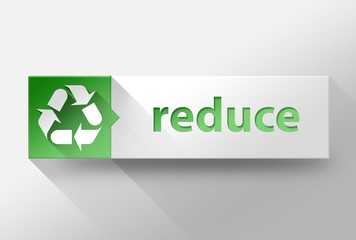 3d Reduce flat design, illustration