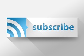 3d Subscribe blog or website flat design, illustration