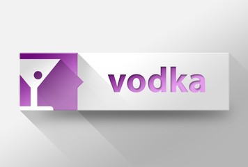 3d Vodka flat design, illustration