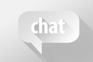 Chat in bubble speech widget and icon 3d illustration