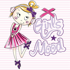 girl with headphones