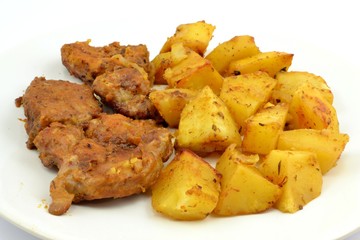 karkówka pieczona z ziemniakami