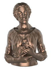 Obraz premium woman bust on a white background