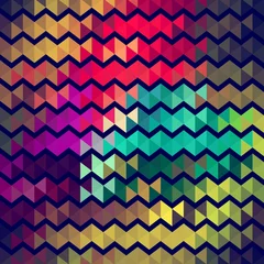 Photo sur Aluminium Zigzag fond de zigzag d& 39 art de peinture de style rétro