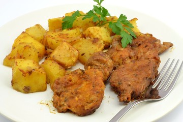 karkówka pieczona z ziemniakami
