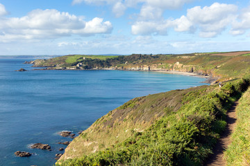 Coast Path Kenneggy Sand Cornwall England uk