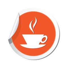 Hot coffee cup icon. Vector illustration
