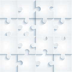 Parts of paper puzzles. Business concept, template interface, la
