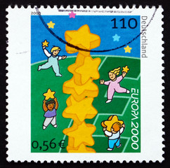 Postage stamp Germany 2000 Children and Stars