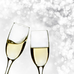 Glasses with champagne
