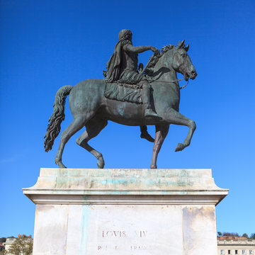 Famous statue of Louis XIV