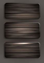 Wooden texture banner.