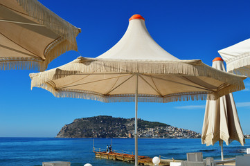 Fototapeta premium Mediterranean beach during hot summer day