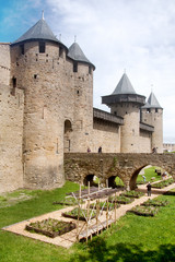 Fototapeta na wymiar Twierdza Carcassonne w południowej Francji