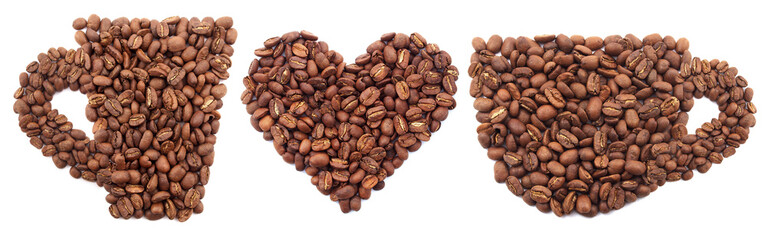 Concept from coffee grains.