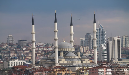 Kocatepe Mosque in Ankara - Turkey - obrazy, fototapety, plakaty