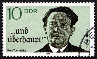 Postage stamp GDR 1990 Kurt Tucholsky, Novelist, Journalist