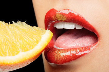 Lemon and lips