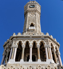 Historical Clock Tower of Izmir, Turkey.