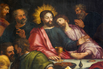 Antwerp - Jesus and st. John at last supper - Jakobskerk