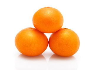 tangerines on a white background