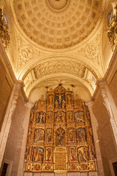 Toledo -  Polychrome main altar of San Roman church