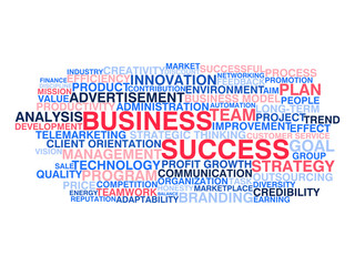 Business success. Word cloud concept