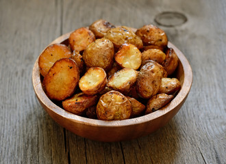 Roasted potato in bowl