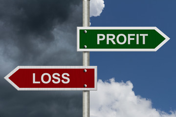 Obraz premium Profit versus Loss